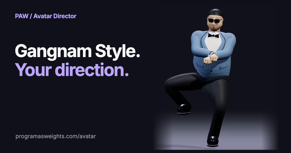 I made a Gangnam Style dancer you can control with plain English